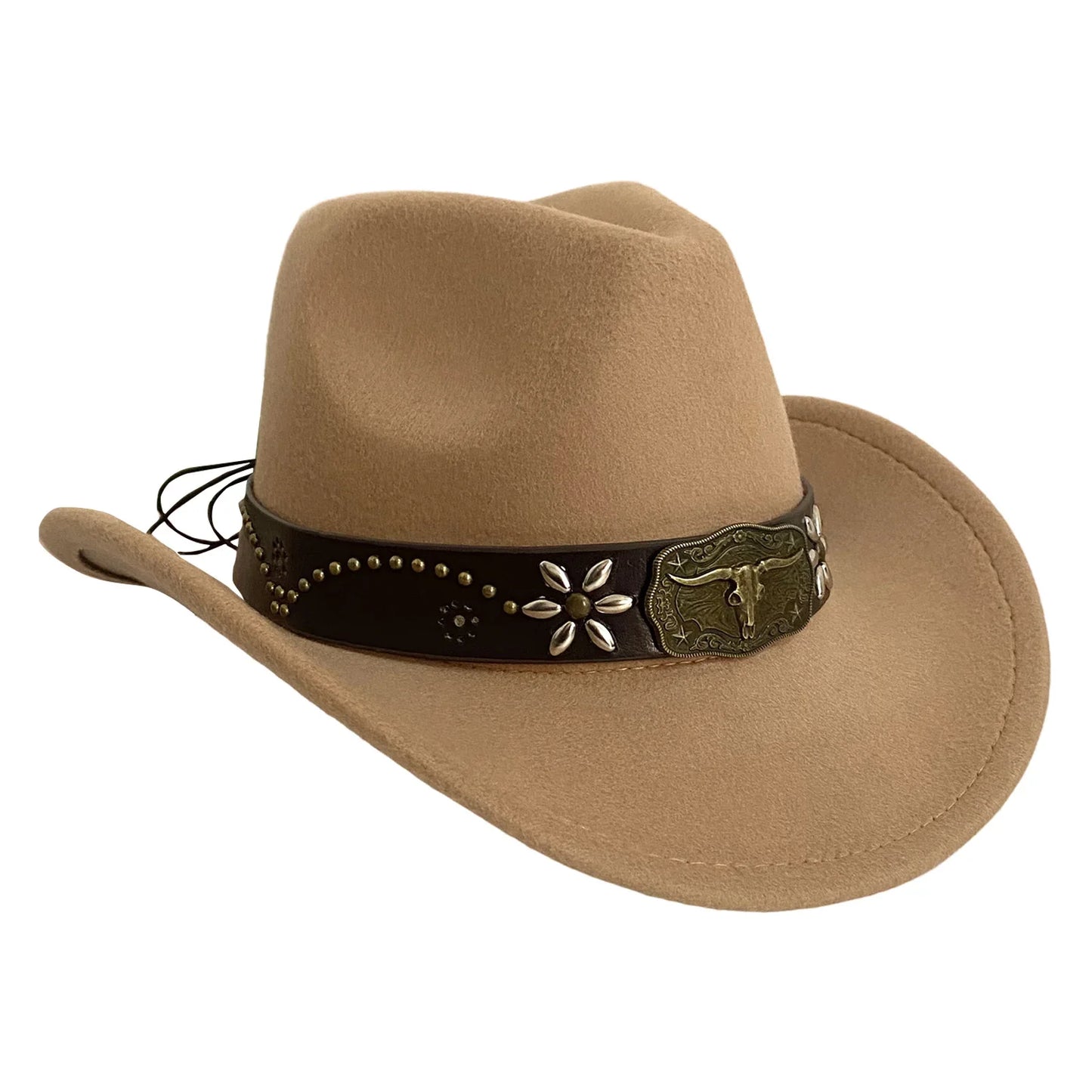 Nouveau Chapeau de Cowboy de Style Occidental pour Hommes et Femmes Chapeau de Gentleman Rétro à Large Bord Chapeau de Cowgirl Jazz Chapeaux de Soleil Tendance pour l'Été