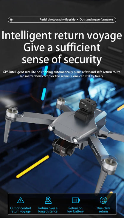 Drone professionnel L600-1 Pro MAX 4K avec caméra HD, GPS à cardan 3 axes, 360 °   Jouets pour évitement d'obstacles 5G WIFI RC Quadcopter