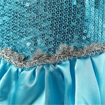 Elsa Costume for Girls 2024 Carnival Party Snow Queen Luxury Cosplay Costume Birthday Party Outfit Elsa Princess 3-10Y Kid Dress