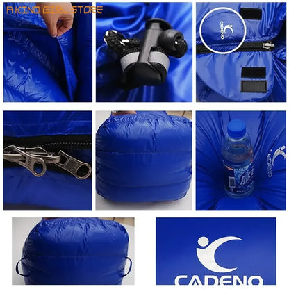 Outdoor Camping White Duck Down Sleeping Bag Ultralight Winter Autumn Adult Sleeping Bag Suitable for Travel Hiking Camping