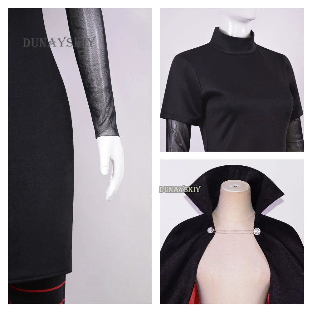 Dracula Mavis Cosplay Costumes With Wig Hootel Transylvania Role Play Halloween Carnival Party Outfit For Children Women Girls
