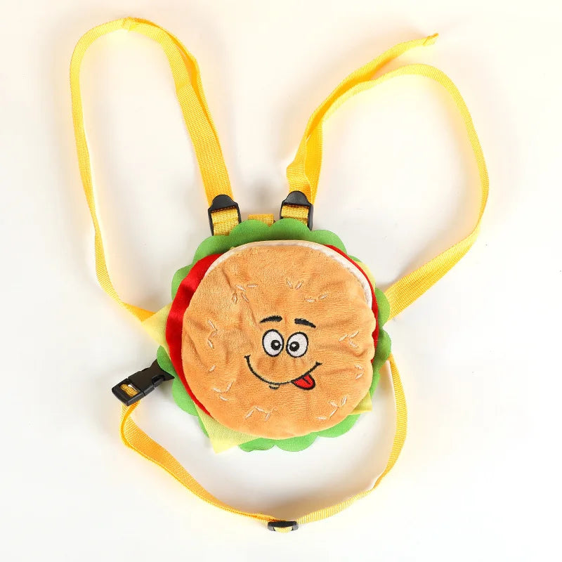 Sac à dos durable pour chien de compagnie, sac à dos auto-transporté pour chiot, laisse réglable, harnais portable de dessin animé, sac de collation en plein air pour chien en peluche