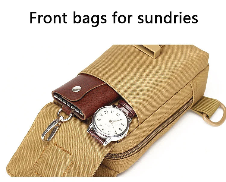 Petit sac de poitrine de Camouflage antivol pour l'extérieur, sac à bandoulière de randonnée en Nylon pour chasse, pêche, Camping, Cycking