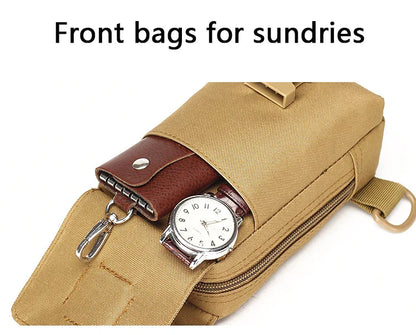 Petit sac de poitrine de Camouflage antivol pour l'extérieur, sac à bandoulière de randonnée en Nylon pour chasse, pêche, Camping, Cycking