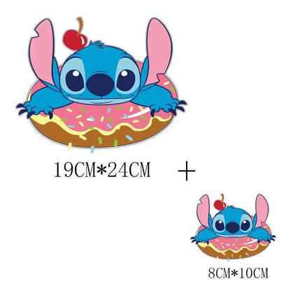 Cute Stitch MINISO Lilo & Stitch Heat Transfer Stickers Iron-on Transfers For Clothing Thermoadhesive Adhesive Patches Kawaii