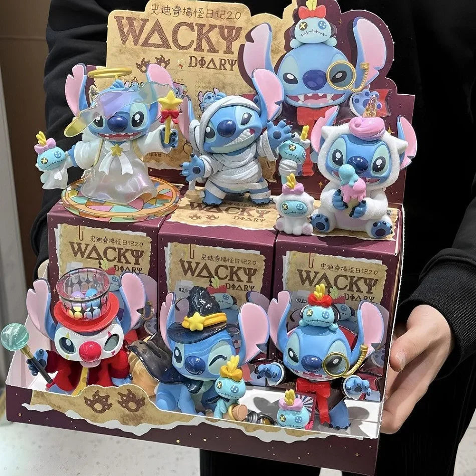 Stitch's Bizarre Diary 2.0 Blind Box, Handmade Trendy Doll, Cute Desktop Ornament & Birthday Gift for Anime Fans