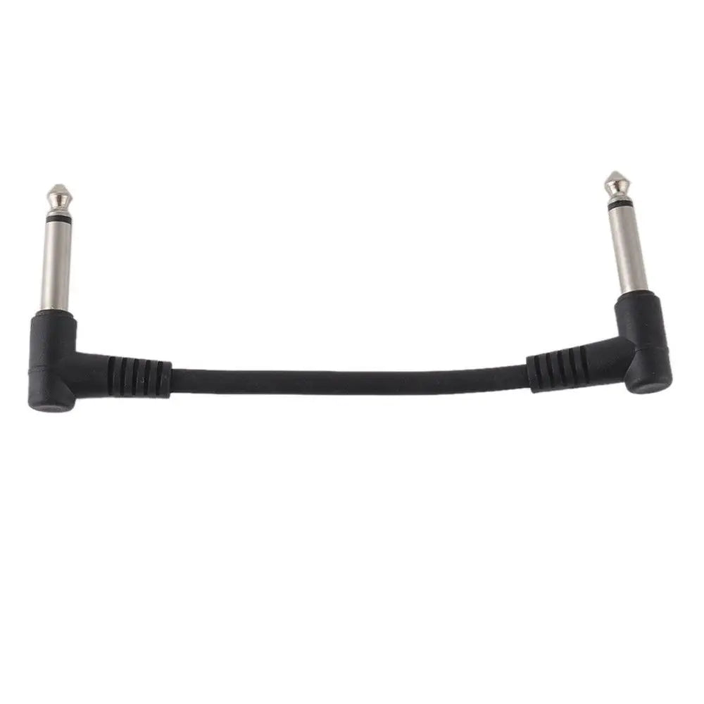 Connecteur Audio de 15cm, fils de cavalier, câble de pédale de guitare à Angle droit, pédale d'effet, connexion d'instrument, câble de raccordement Normal à 2 prises
