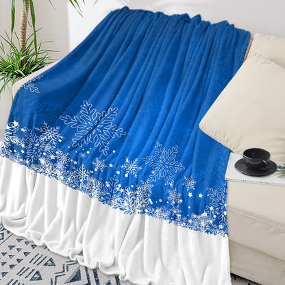 Christmas Snowflake Red Throw Blanket Portable Warm Blanket Blankets For Beds Home Decor Sofa Blanket