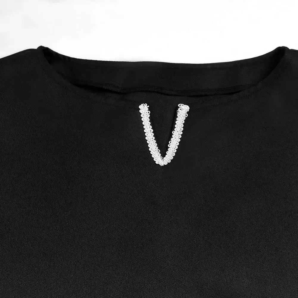Tunique Viking Médiévale Chemise Col V Sans Manches Avec Ceinture Mi-Longue Grande Taille Cosplay Performance Déguisement Halloween Haut de Pirate
