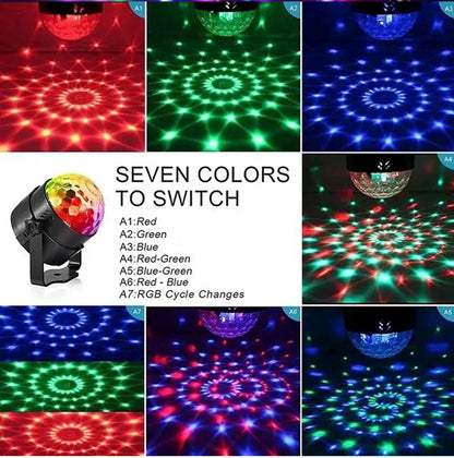 RGB LED Stage Disco Light Rotating DJ Ball Strobe Remote Sound Control Dj lights Karaoke Wedding Party Bar Club Laser Show Lamp