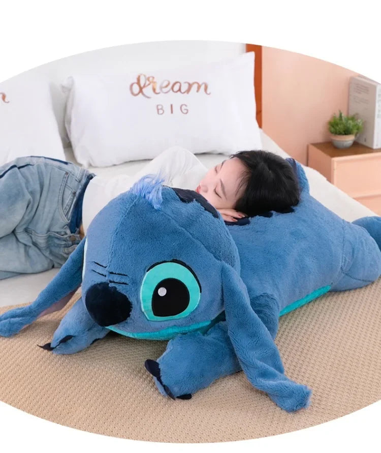 Peluche Stitchou de 100 cm, grande taille, oreiller long, jouet pour fille, jambes serrées, cadeau d'anniversaire pour enfant