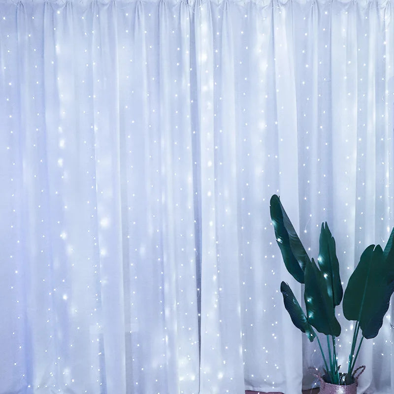 3/4/6m rideau LED chaîne lumières guirlande USB feston télécommande fée guirlande lumières décoration de noël pour chambre maison