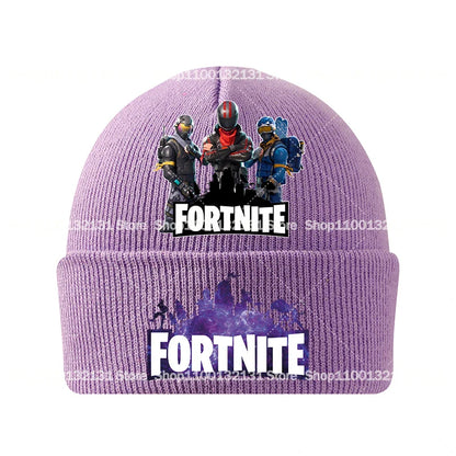 Bonnet tricoté Fortnites Chapeau de dessin animé Jeu Forteresse Nuit Casque Enfant Automne Hiver Bonnets en Laine Chapeau Anime Cadeau Anniversaire Enfant Nouveau