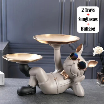 Figurines d'animaux bouledogue, Sculpture de chien Cool, décor de salon, salle d'étude, chambre à coucher, accessoires de décoration intérieure de maison