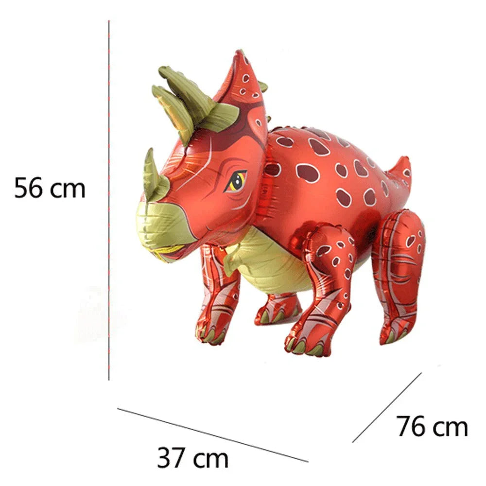 3D Self standing Dinosaur Tyrannosaurus Animal Balloons for Birthday Party Baby Shower Decoration Kit Inflatable Party Supplies