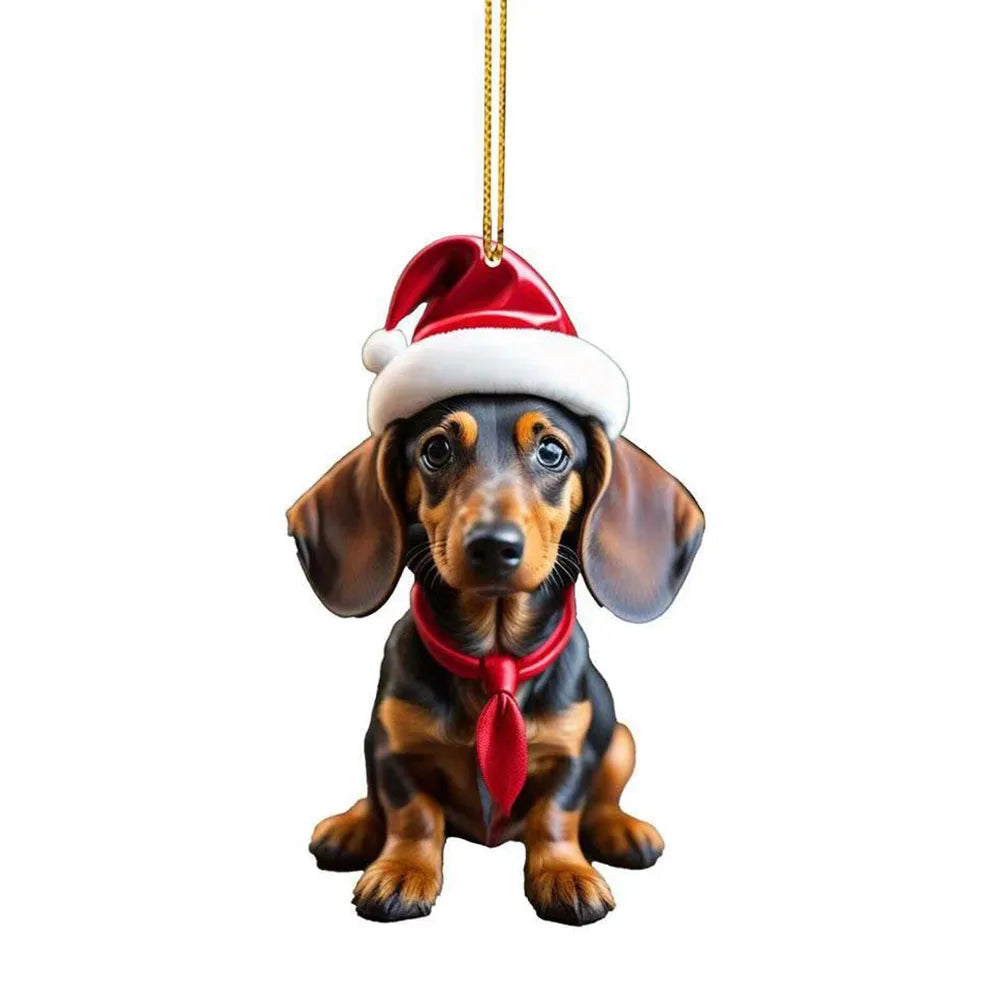 Cute Dog Car Hanging Home Tree Pendant Halloween Christmas Tree Pendant Home Decoration Window Car Ornament Backpack Ornament