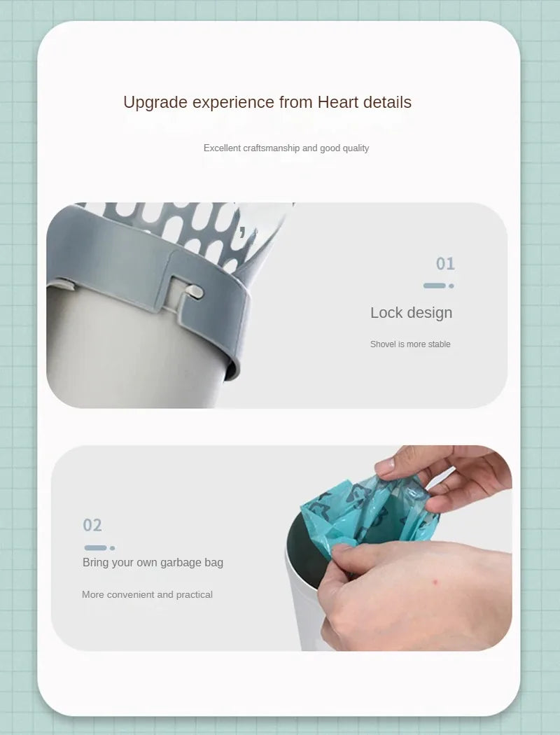 Pelle à litière pour chat, cuillère pour filtre pour animaux de compagnie, toilettes propres, cueilleur de déchets, fournitures pour chat, accessoire, bac à litière pour chat, autonettoyant
