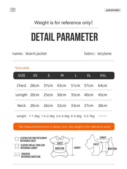 Veste pour chien pour automne/hiver, manteau pour animaux de compagnie, vêtements d'extérieur chauds épais à 3 couches, adapté aux chiens de petite à moyenne taille comme caniche, Teddy, York