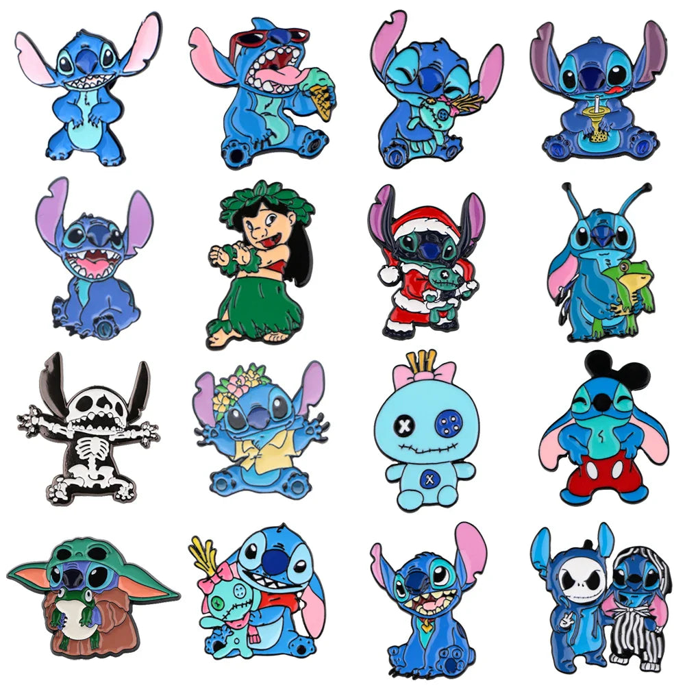 Stitch Enamel Pin Lapel Pins Badges on Backpack Brooches for Clothes Women's Brooch Cool Jewelry Accessories Gifts