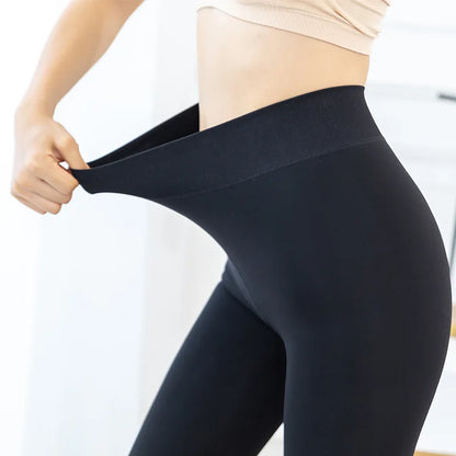 Legging taille haute élastique en velours pour femme, collant chaud, épais, en molleton, décontracté, résistant, slim, Sexy