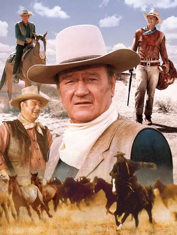 5D DIY Diamond Painting Cowboy John Wayne Full Round Diamond Mosaic Picture of Rhinestones Diamond Embroidery Home Decoration