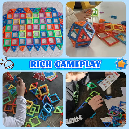 Blocs de construction magnétiques de taille moyenne, jeu de construction magnétique à monter soi-même, jeu de construction pour enfants, cadeau pour enfants, jouet cadeau d'anniversaire ou d'Halloween