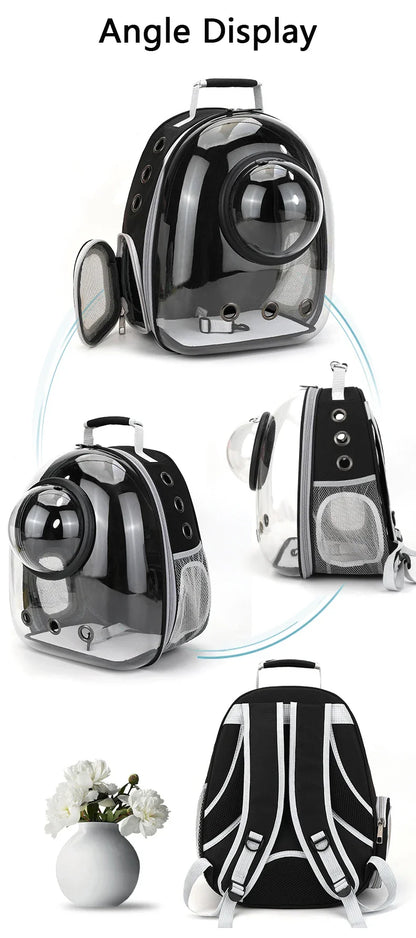 Sac de Transport pour animaux de compagnie, sacs à dos spatiaux pour animaux de compagnie, respirant, Portable, Transparent, pour chiot et chien, sacs à capsules spatiales