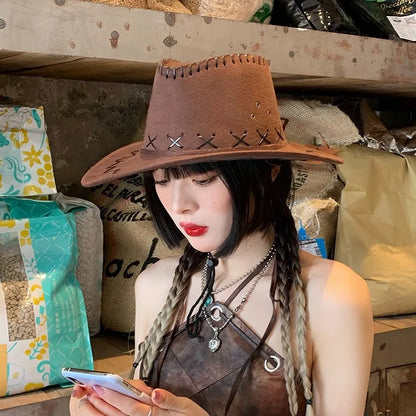 Chapeau de Cowboy Simple pour adultes, casquette de Cowgirl occidentale, accessoires de Costumes d'anniversaire d'halloween, décorations de vacances, cadeaux