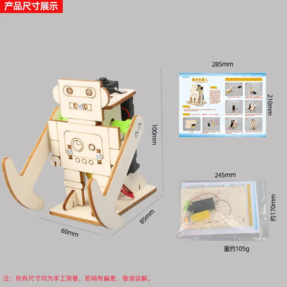 Robot de marche à assembler, Science et technologie, petite production, Puzzle, expérience, matériaux de jouets