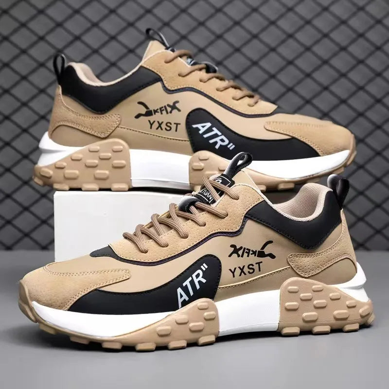 New Lightweight Casual Shoes for Men, Breathable Running Sneakers with Thick Sole for Spring Autumn Sports Walking Tennis Shoes