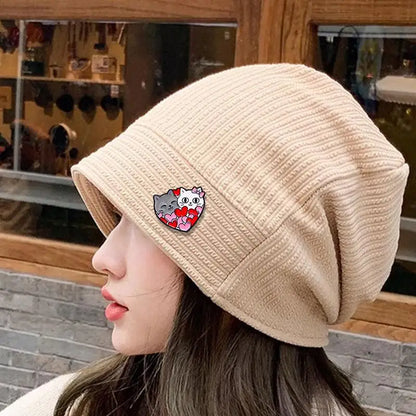Broche en émail chat de dessin animé mignon, 4 pièces, Animal créatif, cadeau de saint-valentin, épingle à revers, Badge, sac à dos, vêtements, accessoires de chapeau