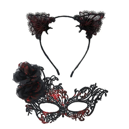 Masque de mascarade, ensemble de masques de Costume délicats, demi-visage en dentelle, élégant pour Costume de danse, concours de jeu de rôle pour événement