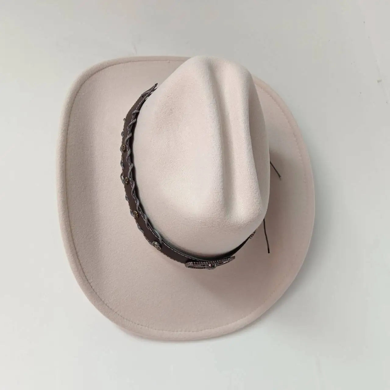 Chapeau de cowboy occidental à large bord pour homme, casquettes d'église Everche, Fascinateur vintage, chapeau de cowgirl jazz, zones bre, nouveau, 9cm