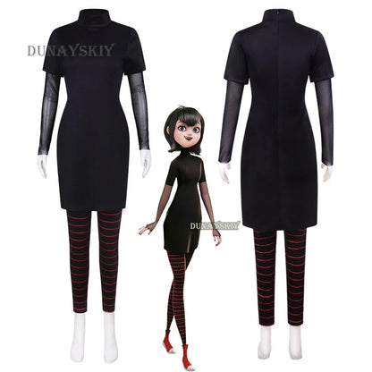 Dracula Mavis Cosplay Costumes With Wig Hootel Transylvania Role Play Halloween Carnival Party Outfit For Children Women Girls