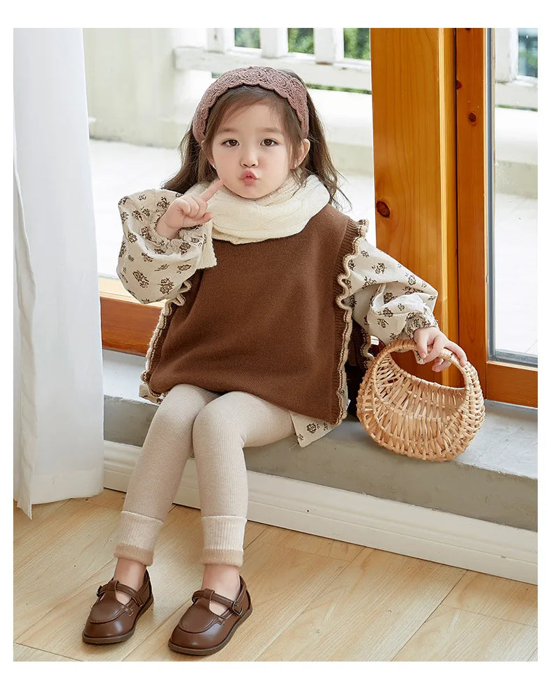 Leggings d'hiver pour enfants, pantalon avec sourire extra, pour filles