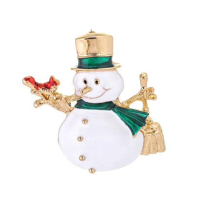 Christmas Brooches for Men and Women, Santa Claus Hat, Gloves, Bells, Socks, Rhinestone Suit, Metal Brooches, Badges, New Year Gift, 2022