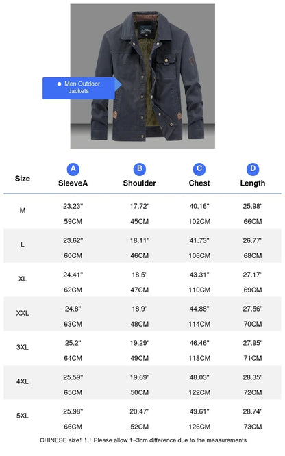 Vestes en coton pour hommes, tendance, printemps-automne, vêtements d'extérieur, coupe-vent, col rabattu, vestes tactiques, 5XL