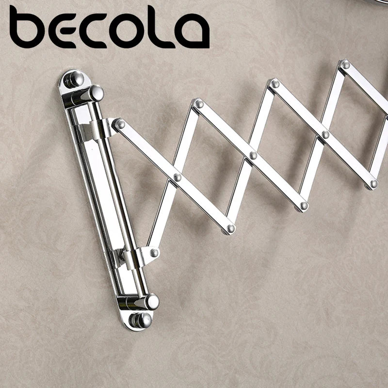 Becola 8 Pouces 3X Grossissant Mur Maquillage Miroir Recto-verso Rétractable Salle De Bain Miroir 360 Degrés Pivotant Miroir De Maquillage