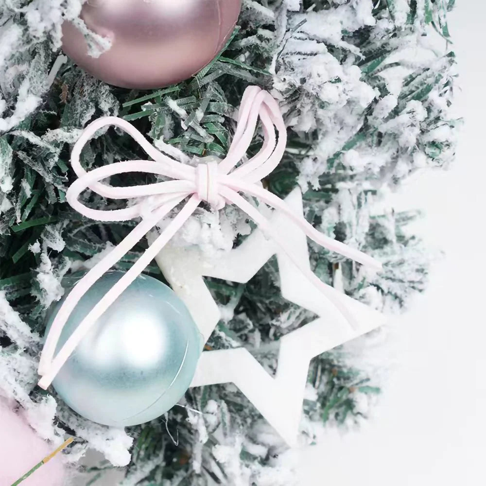 30/40cm Pink Snowflake Wreaths Holiday Decorations Wreaths Christmas Wreaths Hanging Ornaments Christmas Atmosphere Decoration