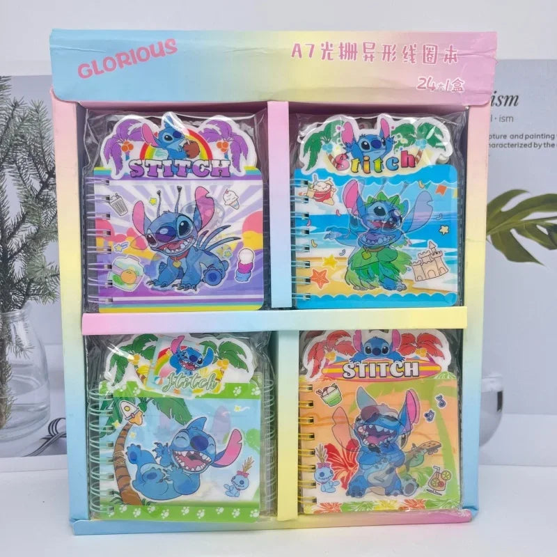 Nouveau carnet Stitch mignon dessin animé anime fournitures scolaires journal portable fournitures de bureau à la mode carnet à spirale cadeau de vacances pour enfants