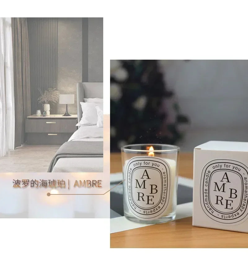 Romantic Transparent Scented Fragrance Candle Light Gift Scented Aromatic Candles Guest Gift Candles Wedding Candles Candle Jar