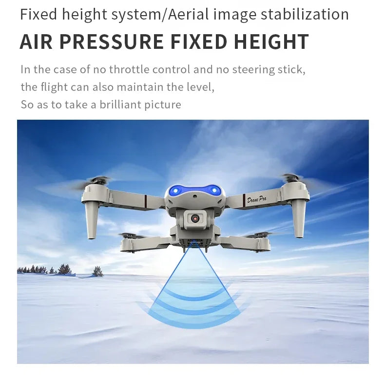 Drone RC E99Pro 4K avec caméra HD grand angle 2024 P, hélicoptère pliable, WIFI FPV, jouet cadeau recommandé, 1080