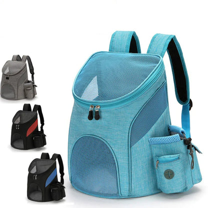 Sac à dos pour animaux de compagnie, sacs portables pliables pour animaux de compagnie pour sortir, maille respirante avec poche latérale, sacs de transport pour chats, sac à dos pour chien en extérieur