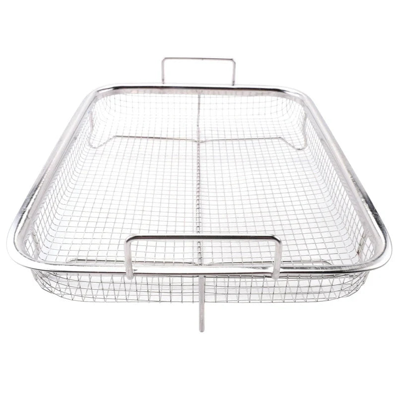 B82B-Air Fryer Basket For Oven,Stainless Steel Crisper Tray And Pan, Deluxe Air Fry In Your Oven, 4-Piece Set, For The Grill