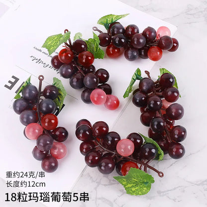 5PCS 12/18/24/36/60/85/100 Heads Artificial Grapes Christmas Halloween Wedding Party Home Garden Hanging Decoration Fake Fruits