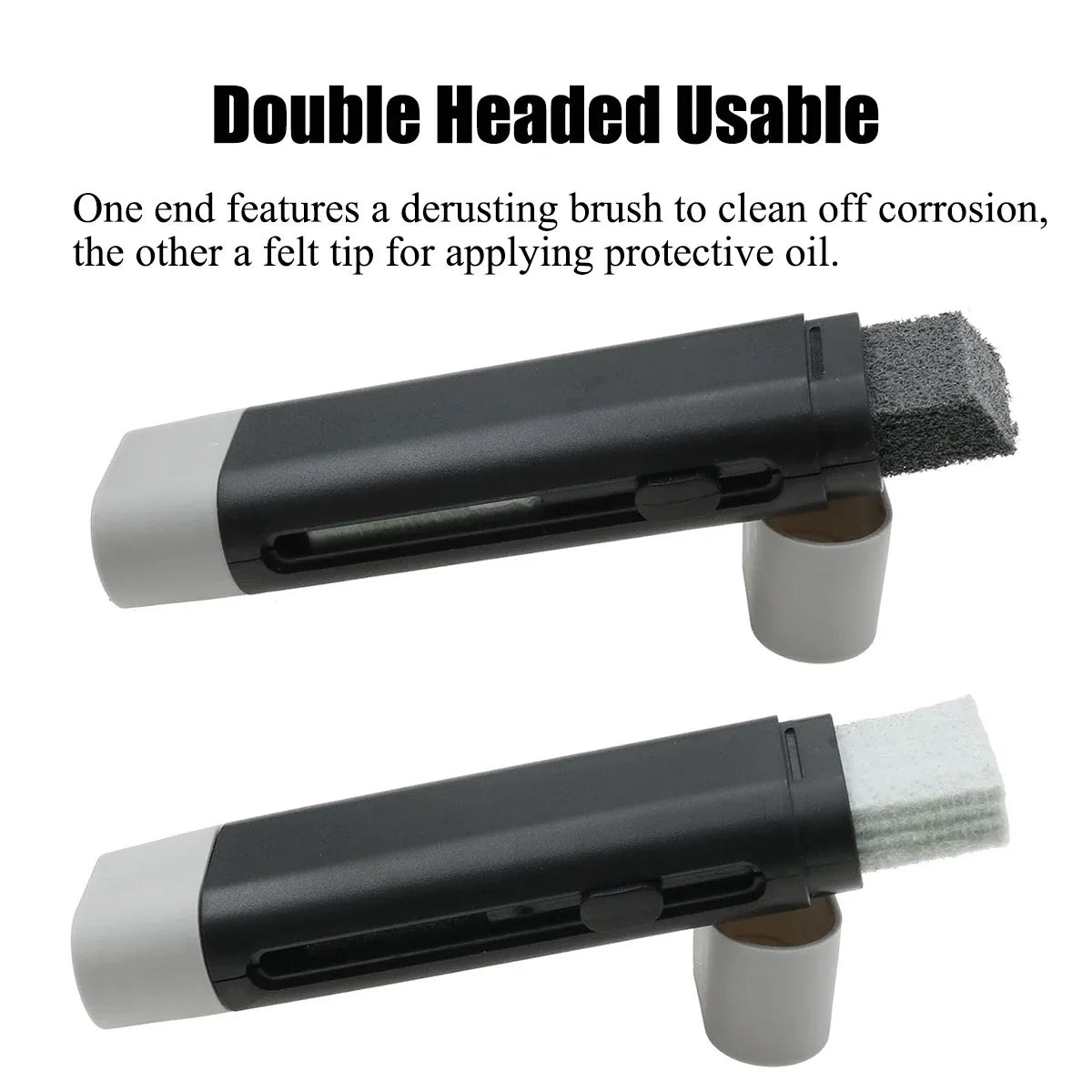 Nettoyeur professionnel de cordes de guitare à double tête et stylo dérouillant, outil d'entretien de cordes tout-en-un pour électrique/basse/violon 1 pièce