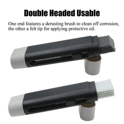 Nettoyeur professionnel de cordes de guitare à double tête et stylo dérouillant, outil d'entretien de cordes tout-en-un pour électrique/basse/violon 1 pièce