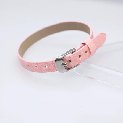 Bracelet à paillettes scintillantes, 8mm de largeur, 21cm de longueur, breloques coulissantes, lettres de l'alphabet, bijoux à bricoler soi-même, cadeau pour femmes et enfants