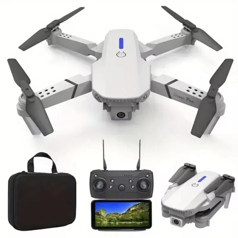 Drone professionnel E88 4K avec caméra grand angle HD 1080P, WiFi, FPV, recommandé de tenir un importateur RC pliable, hélicoptère quadrirotor, jouets pour enfants