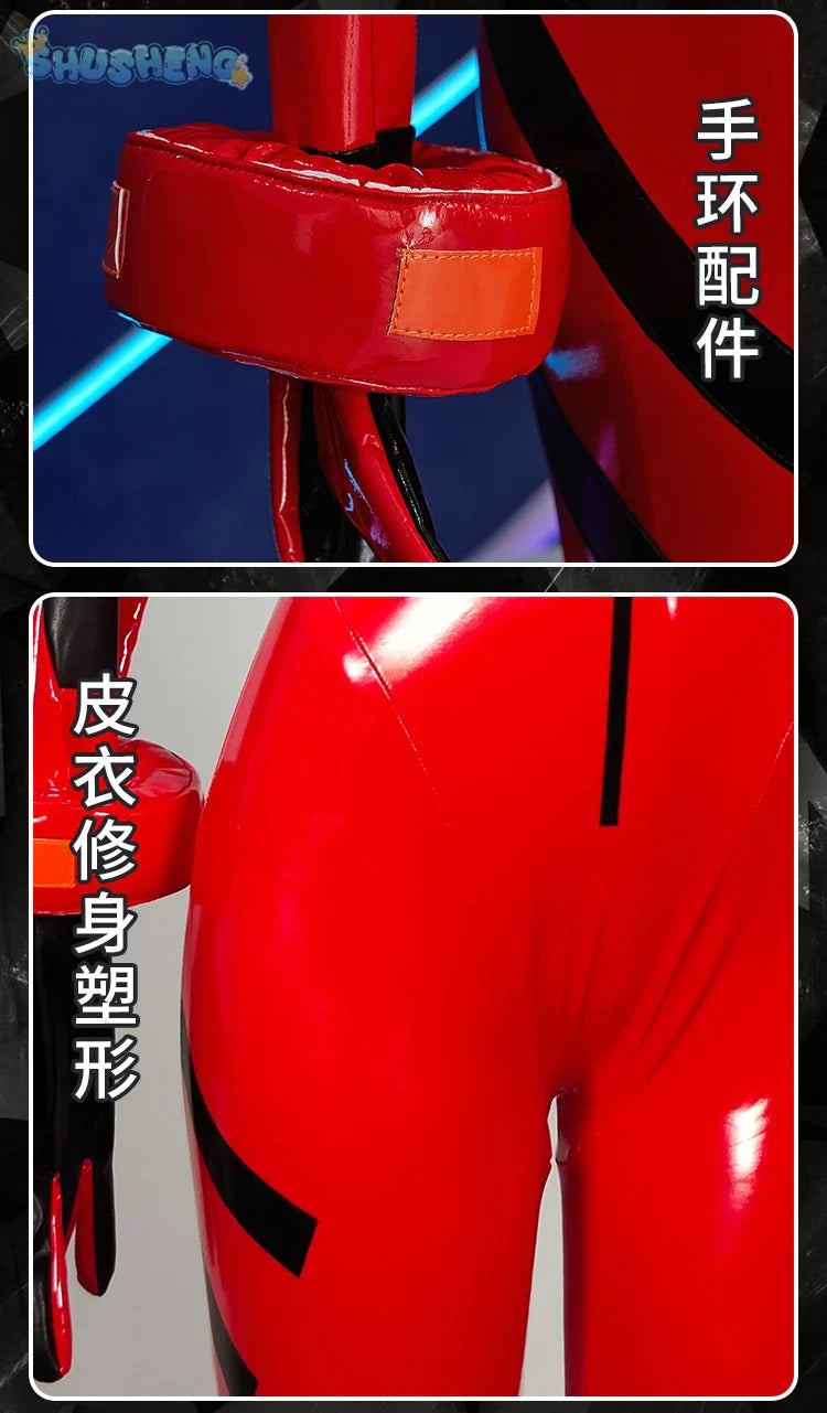 EVA Asuka Langley Soryu Cosplay Costume  EVANGELION-02 Fighting Jumpsuit Halloween Outfit Women Party